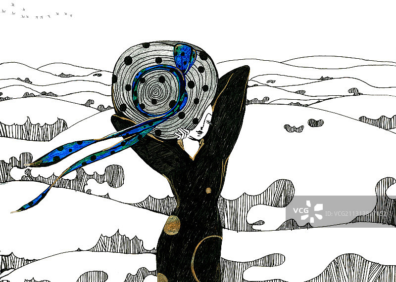 黑白插画图片素材