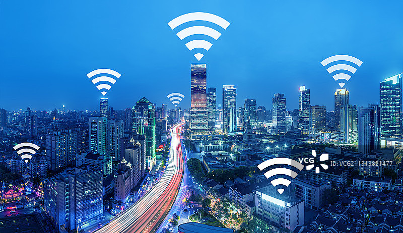 上海城市通信图片素材