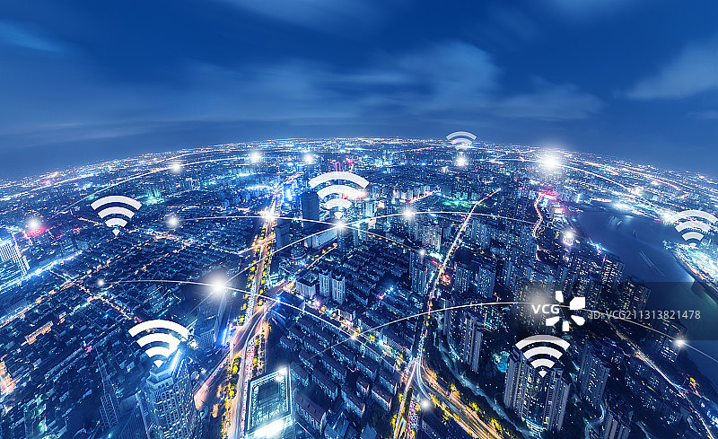 上海城市通信图片素材