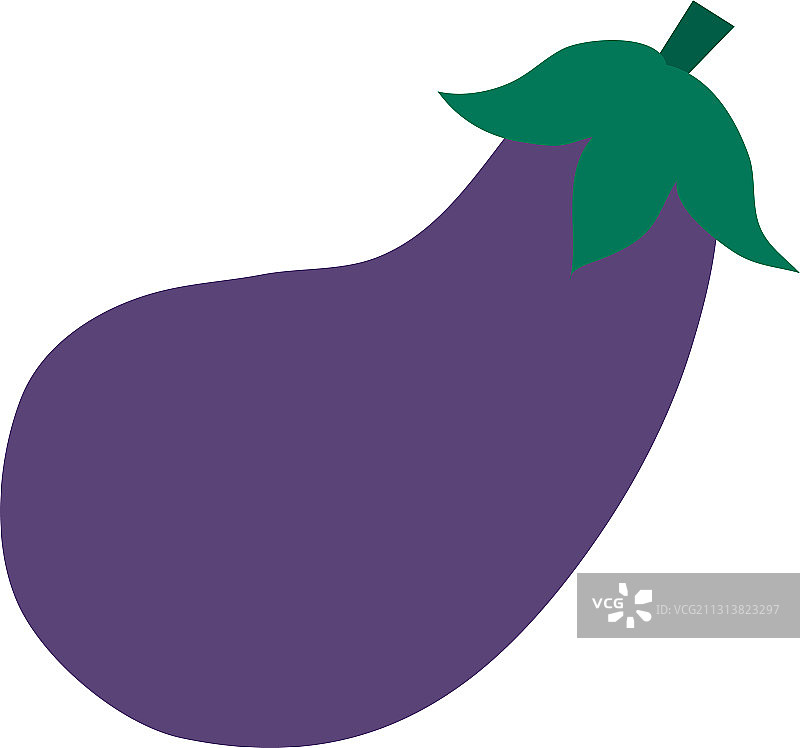 茄子蔬菜图标（扁平风格）图片素材