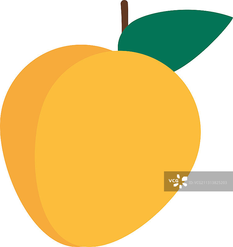 枇杷水果扁平图标图片素材