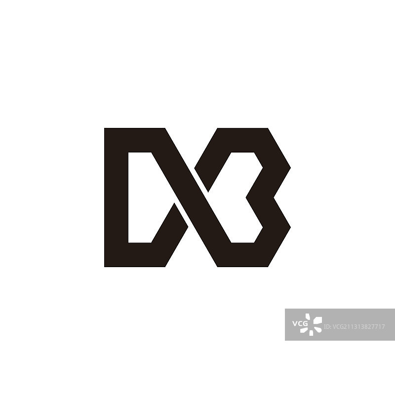 抽象字母MB简约几何设计符号图片素材