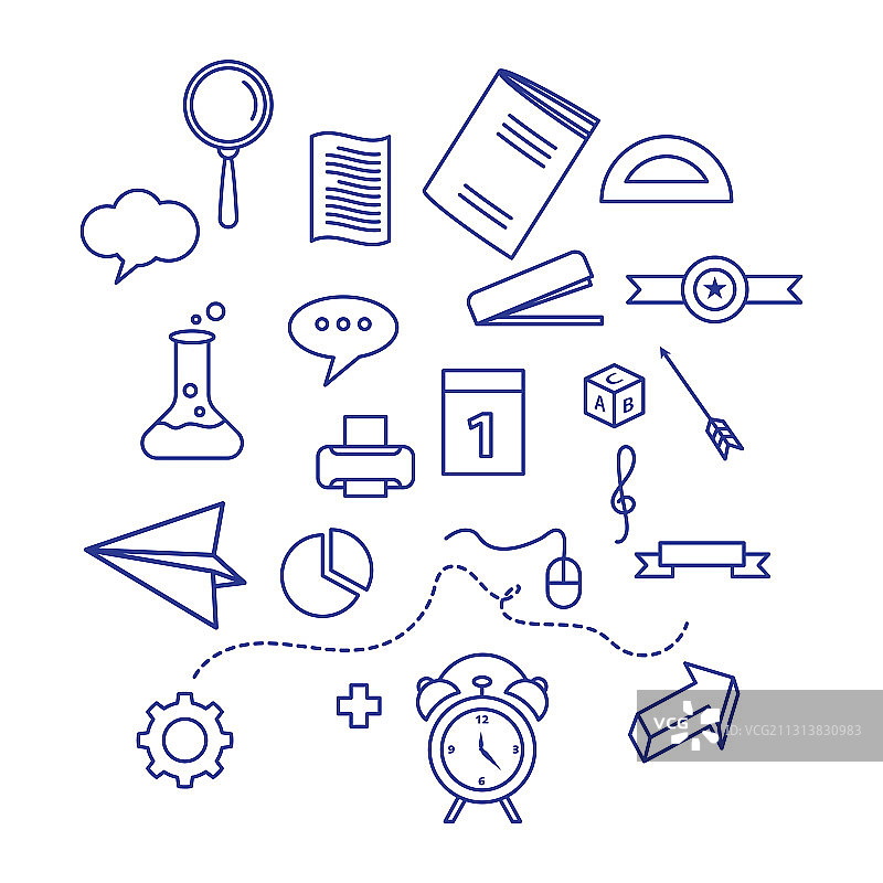 返校季元素图标图片素材