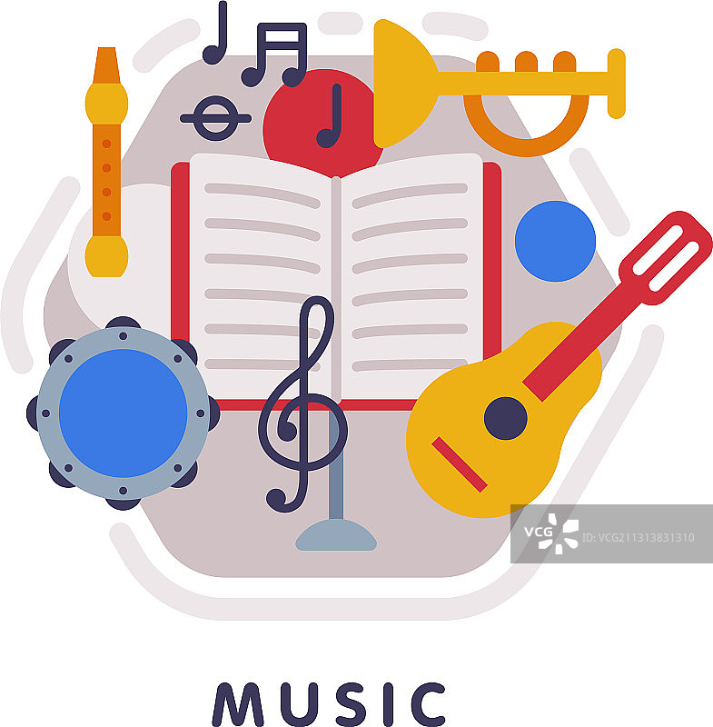 音乐学校学科教育和科学图标图片素材