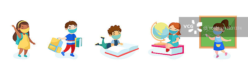 新冠疫情期间的返校教育图片素材