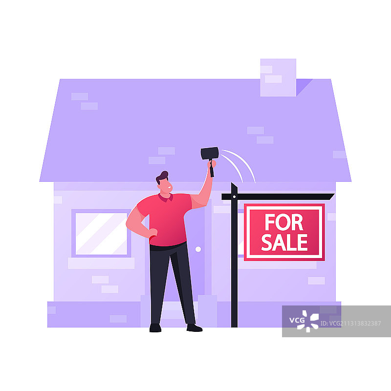 资产和负债概念拍卖师图片素材