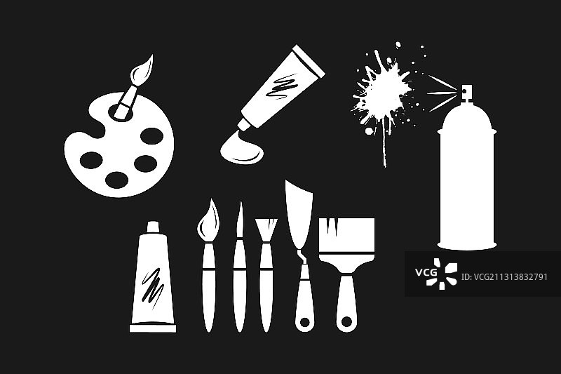 学校等艺术图标模具合集图片素材