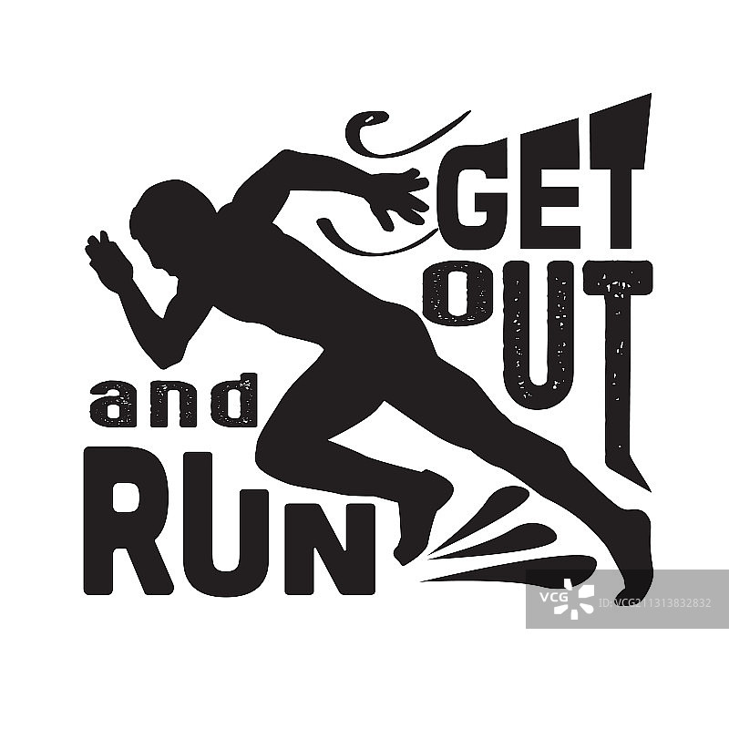 适合海报的跑步语录：出去跑步图片素材