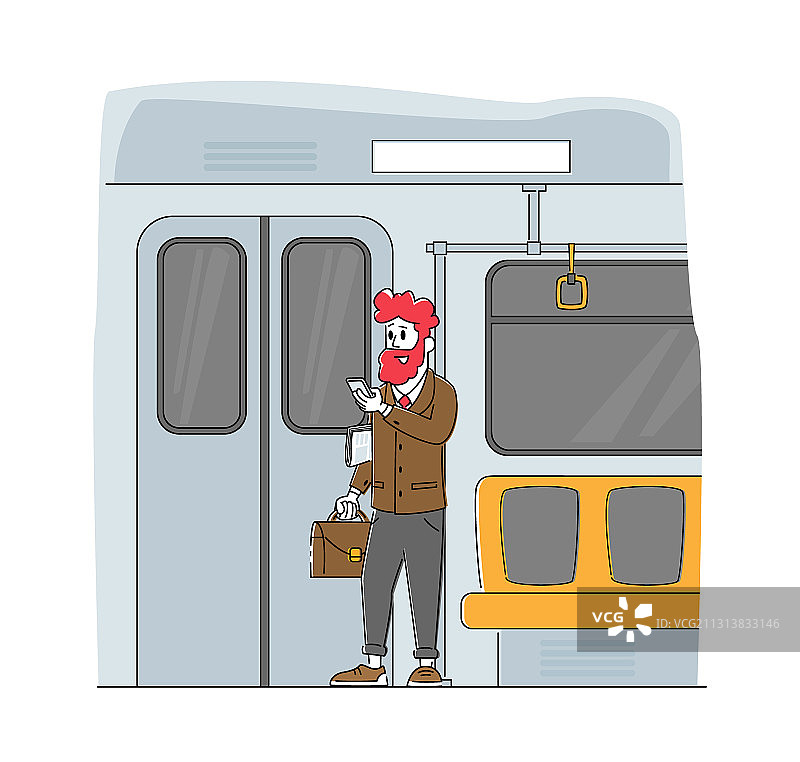 在城市公共交通中的乘客图片素材