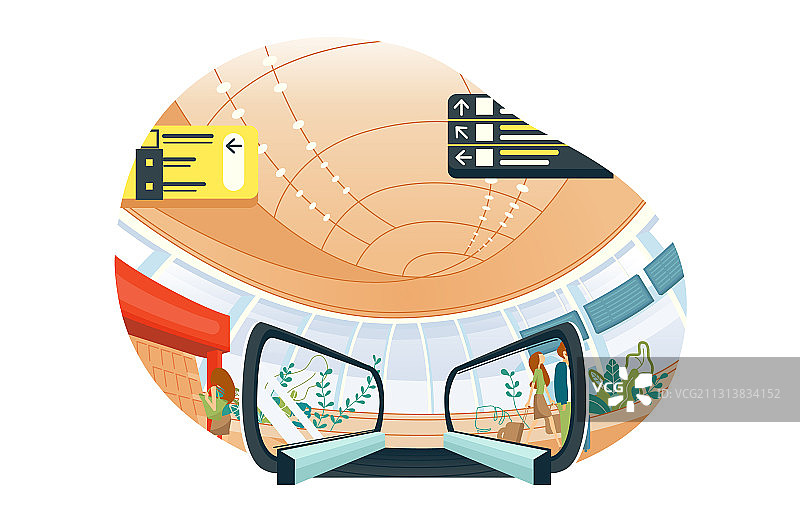 现代机场室内设计概念图片素材