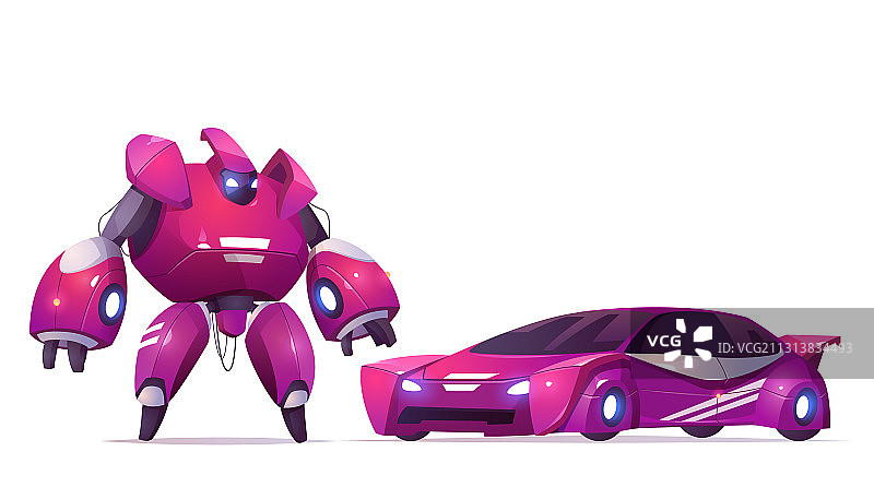 机器人变形金刚跑车儿童玩具图片素材