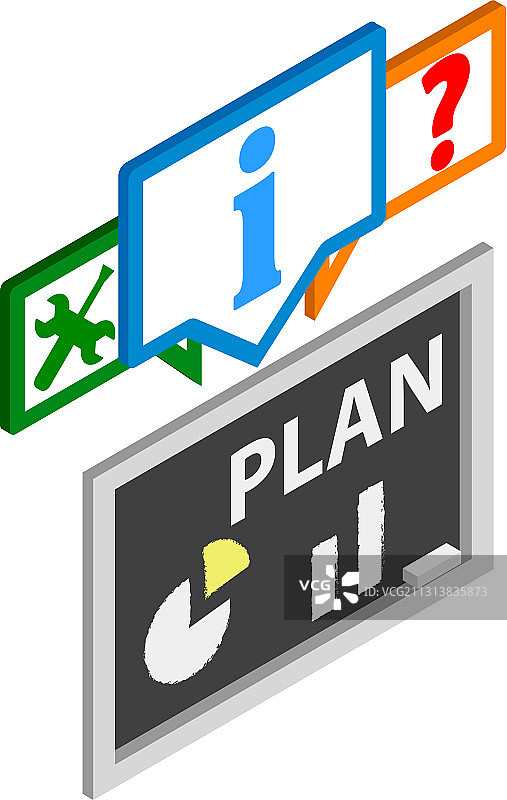 营销计划图标2.5D风格图片素材