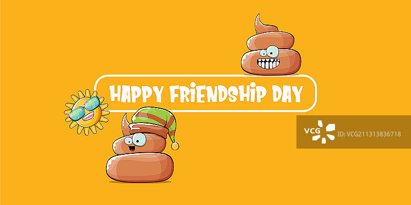 友谊日横幅或贺卡图片素材