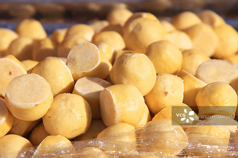 东北满族小吃粘豆包图片素材