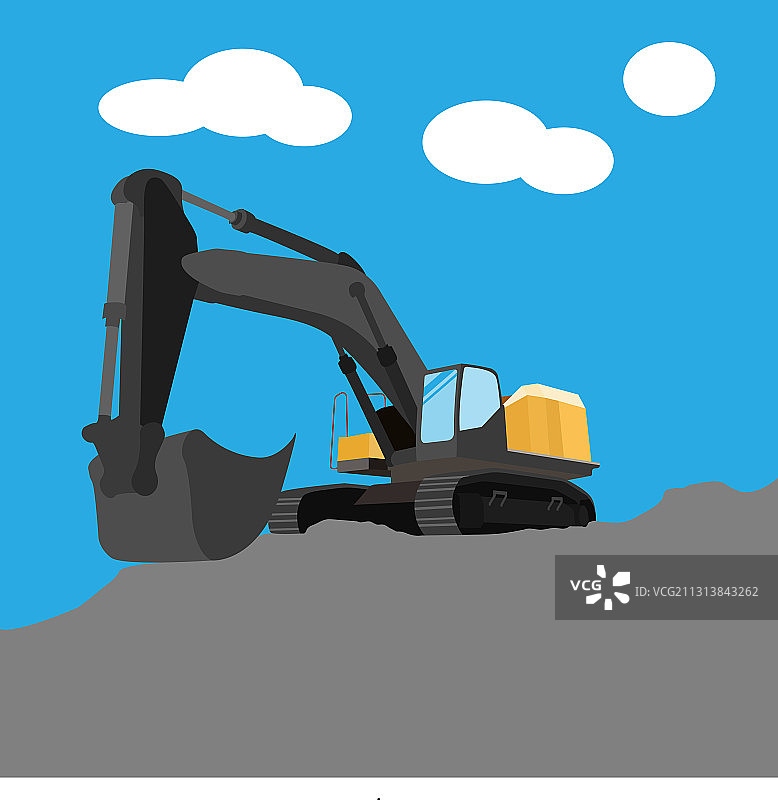 挖掘机图片素材