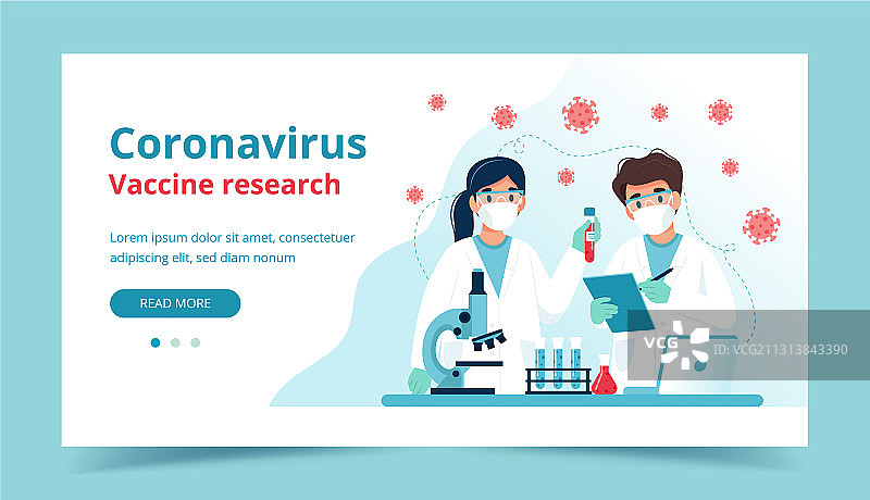 疫苗研究：科学家进行研究图片素材