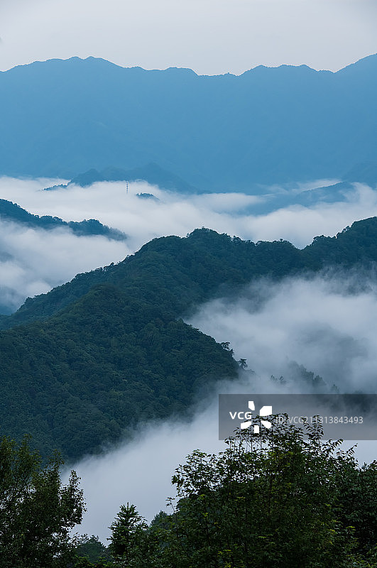 安徽池州仙寓山云雾图片素材