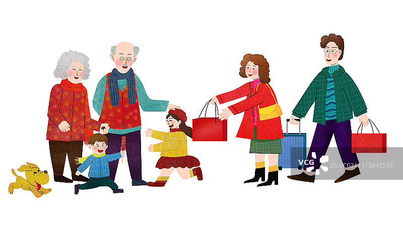 过年 回家 拜年 全家福 温馨家庭 相伴 春节 包装图片素材