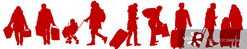 人群 剪影 大量人群 冬季 旅途过年回家 春运 行李图片素材