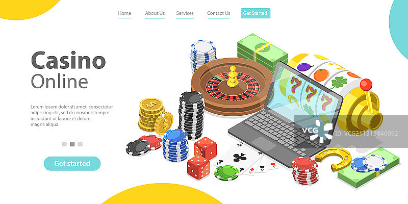 三维等距平面概念图片素材