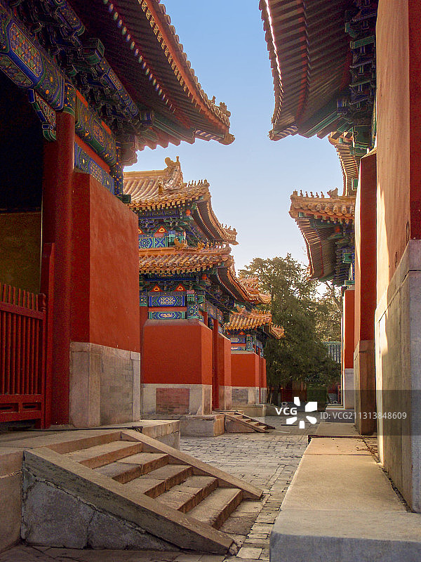 北京孔庙国子监历代御制纪功碑亭图片素材