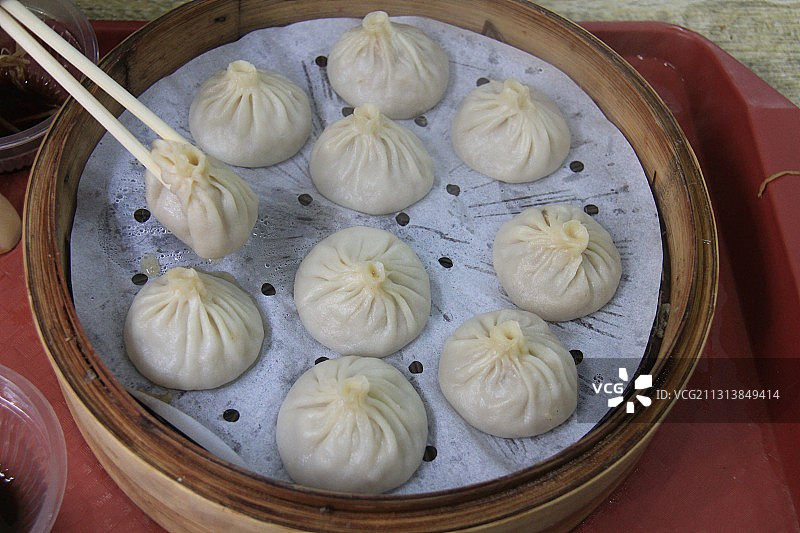 湖北武汉户部巷小吃：四季美汤包图片素材