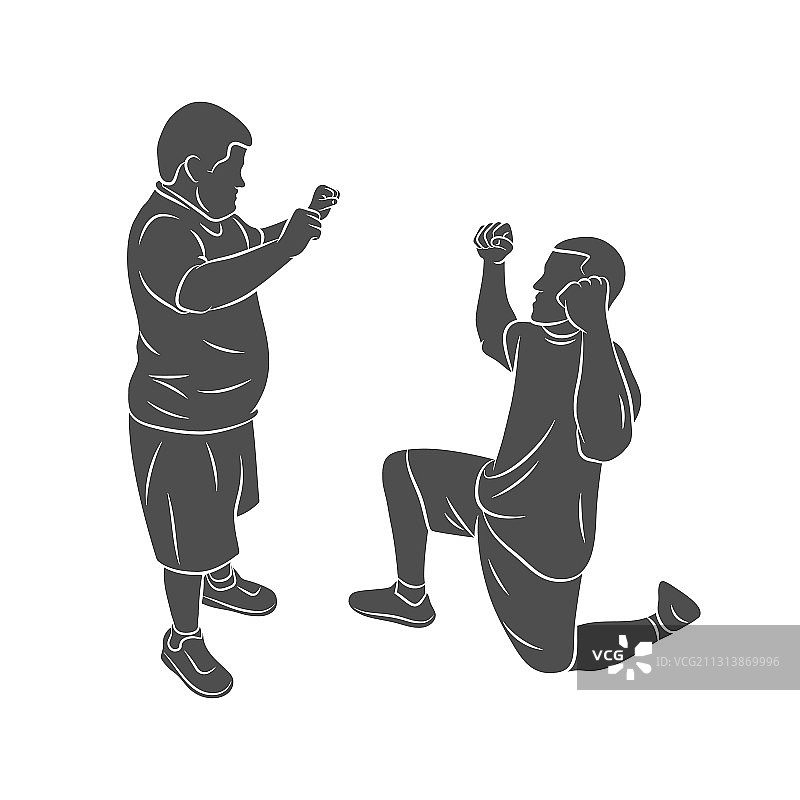 教练帮助患有唐氏综合征的男孩进行特殊训练图片素材