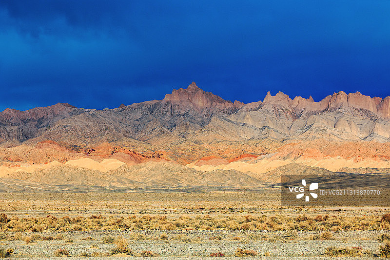 青海海西五彩山风光图片素材