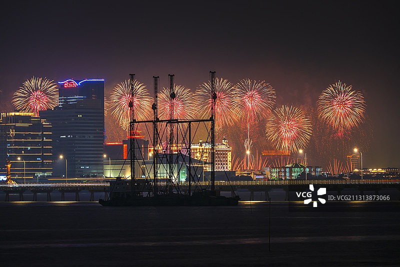 2019国庆珠海烟花晚会图片素材
