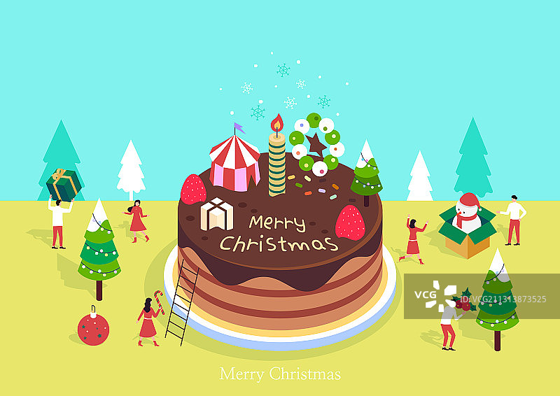 圣诞节周年活动烘焙街圣诞蛋糕图片素材