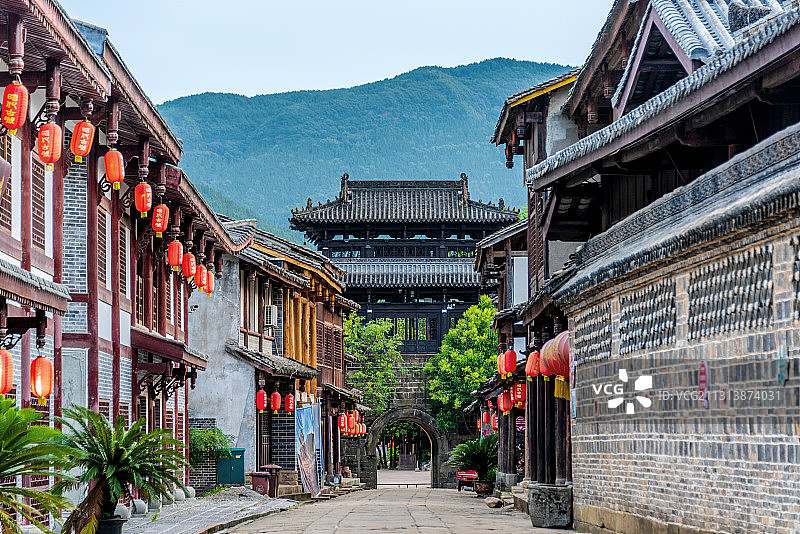 中国四川广元昭化古城临清门葭萌阁图片素材