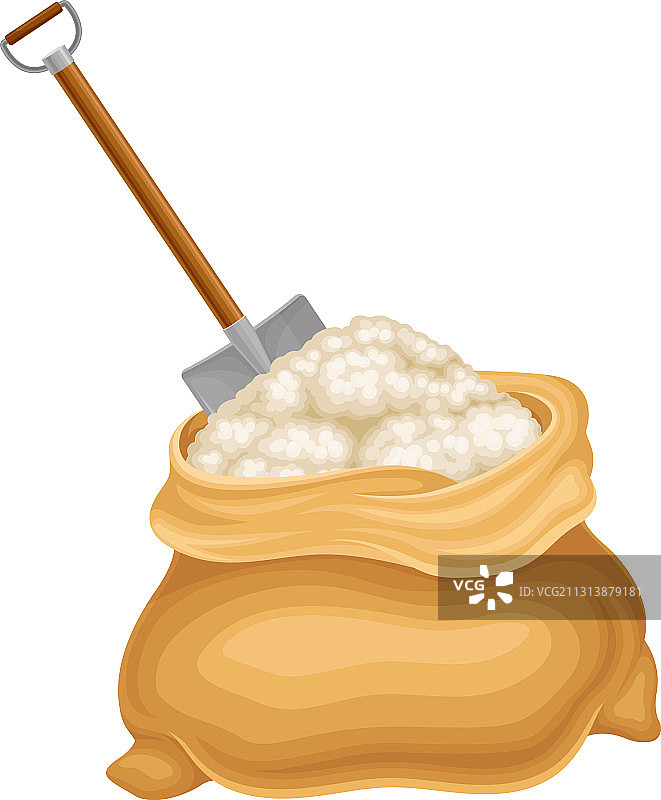 装有磷酸盐的麻袋用作土壤有机肥料图片素材