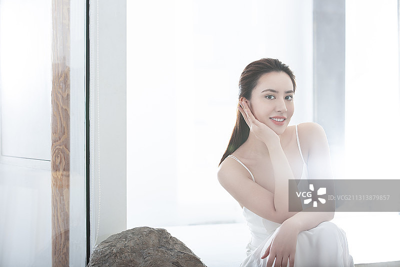 青年女子时尚美容肖像图片素材