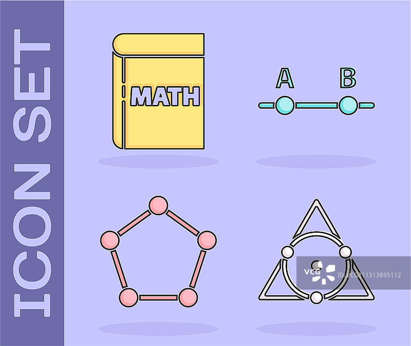 三角形数学书籍与数学文字图片素材