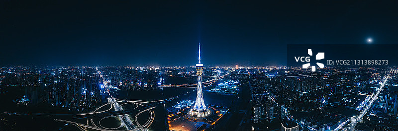 郑州中原福塔航拍图片素材