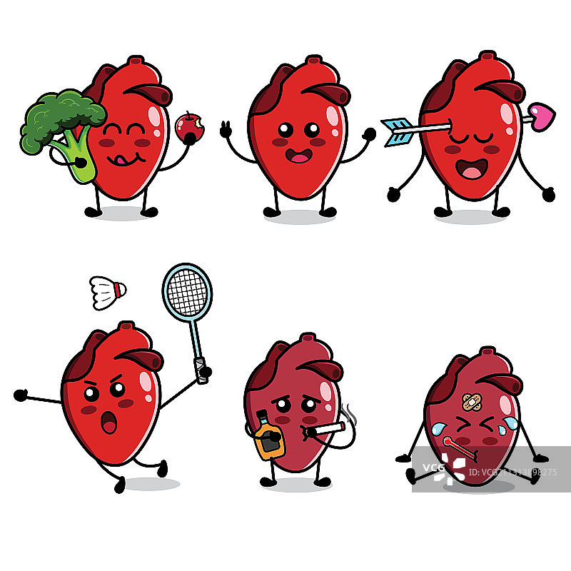 健康快乐的人类心脏器官图片素材