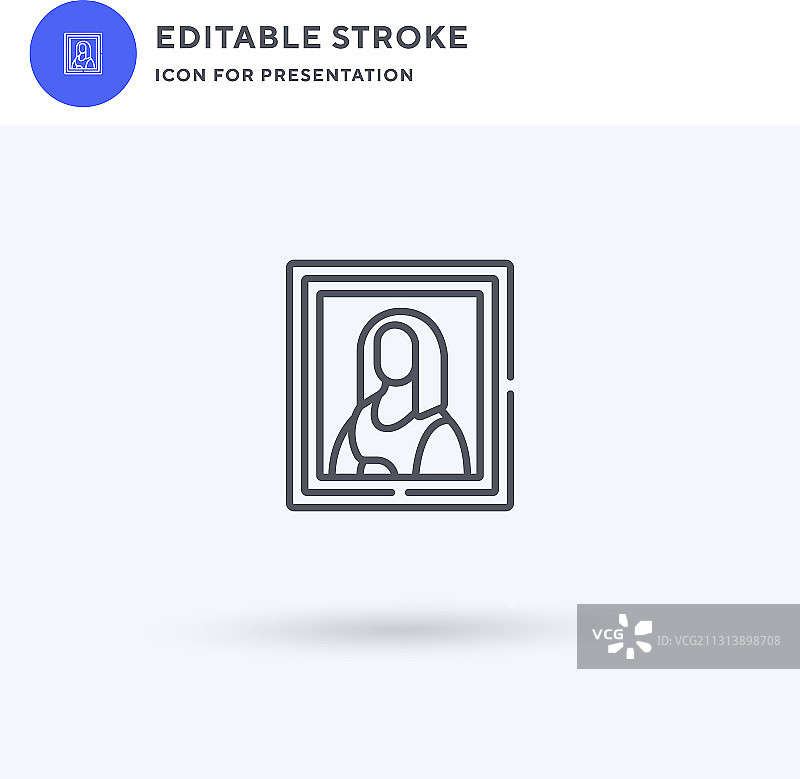 蒙娜丽莎图标图片素材