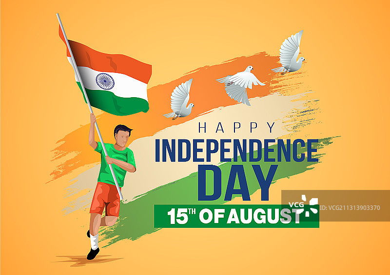 快乐独立日印度印度男人图片素材