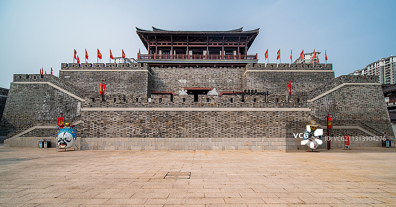 江苏省宿迁市4A级景区-项王故里，梧桐巷里遇霸王图片素材