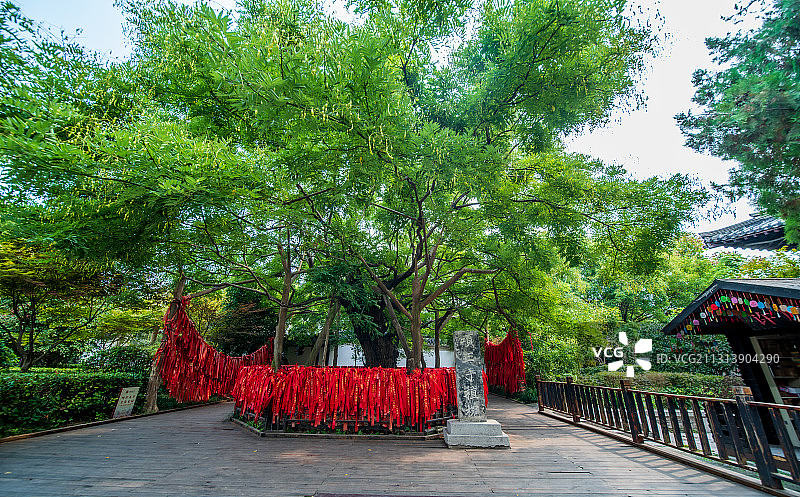 江苏省宿迁市4A级景区-项王故里，梧桐巷里遇霸王图片素材