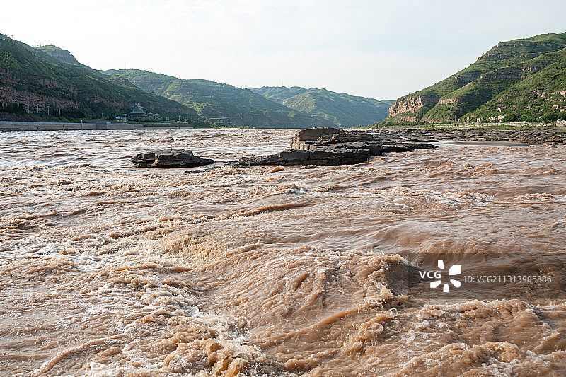 山西临汾黄河壶口瀑布自然景观图片素材