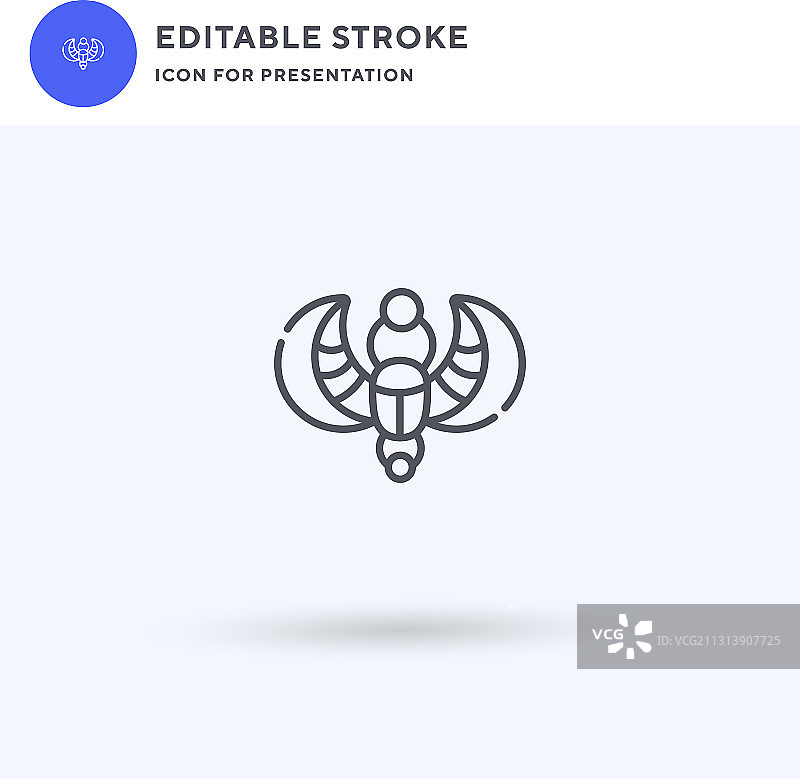 圣甲虫填充扁平标志实体图标图片素材