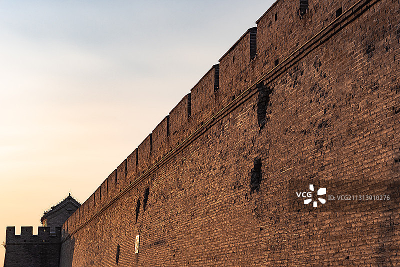 北京宛平城西城墙，七七事变弹坑遗址图片素材