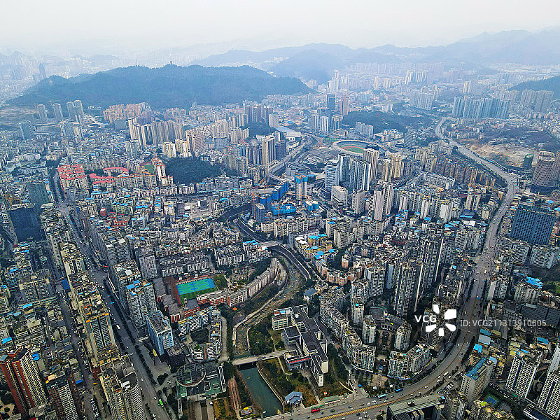 贵州省遵义市汇川区城市风光图片素材