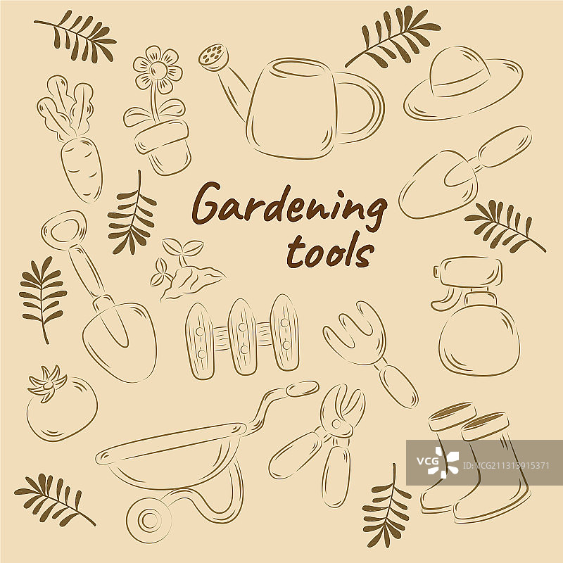 园艺工具花园设备图片素材
