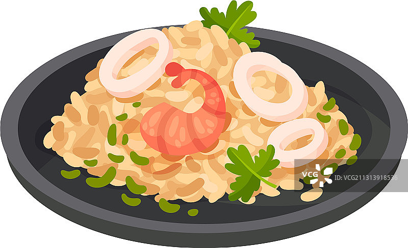 意式海鲜香草烩饭图片素材