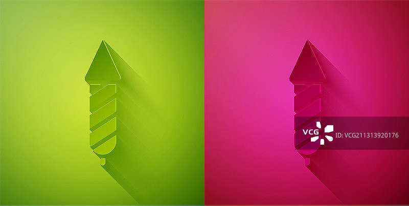 剪纸烟花火箭图标图片素材