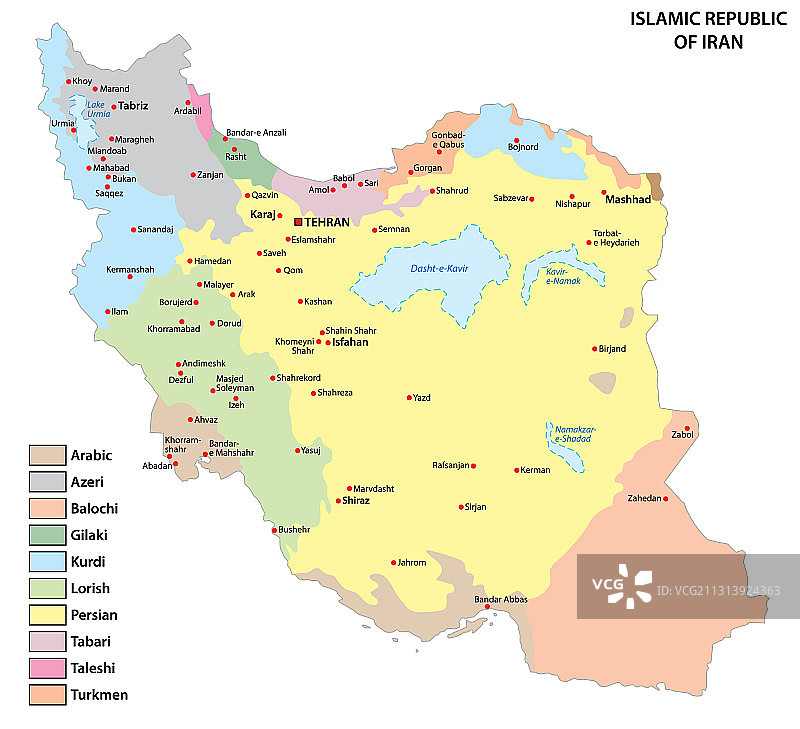 带有伊朗主要语言的地图图片素材