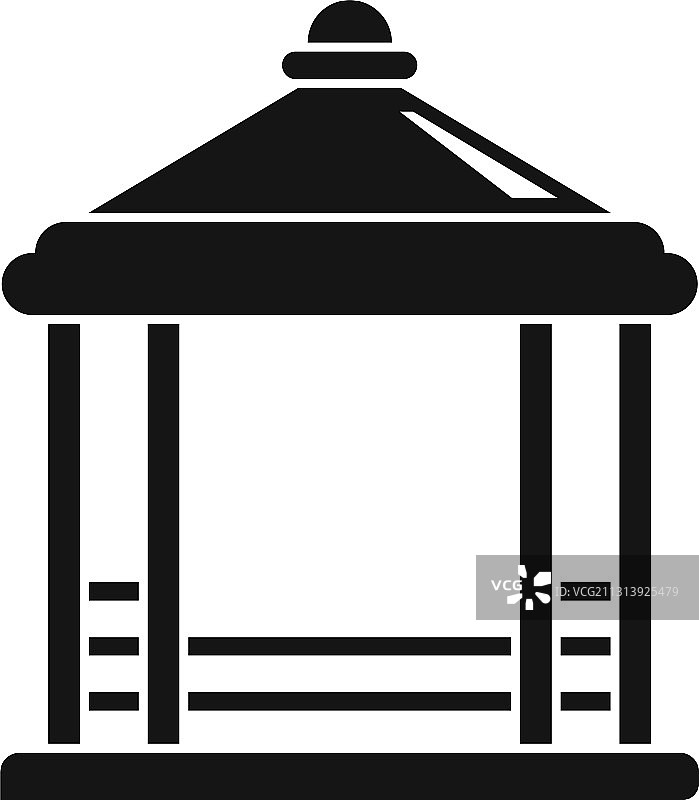 凉亭简易风格图标图片素材