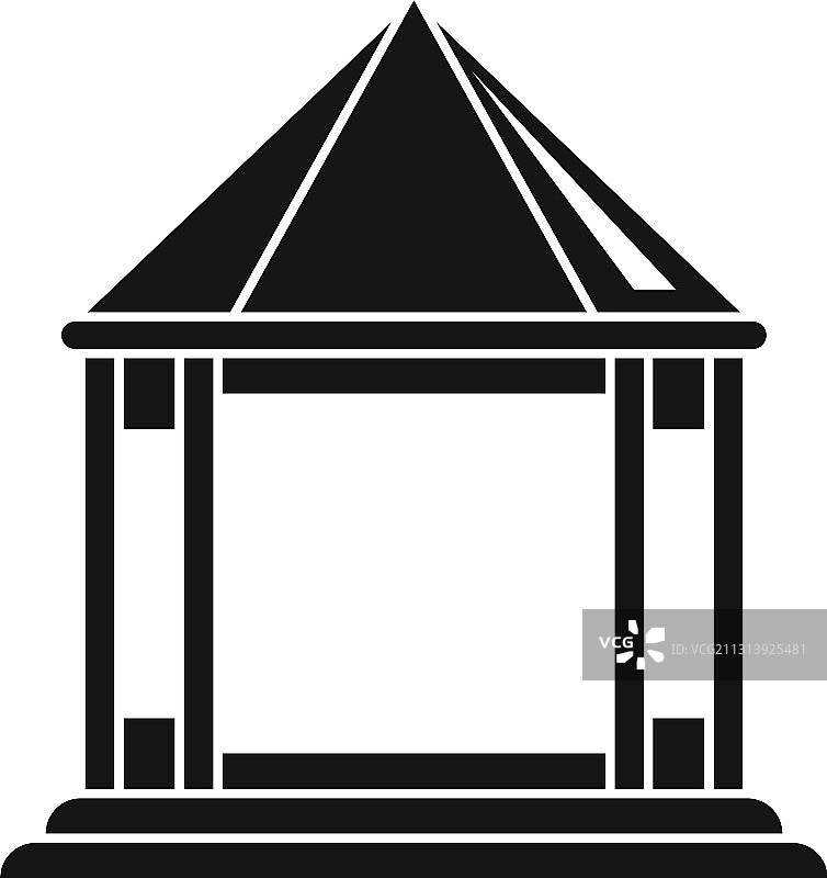 凉棚 Gazebo 图标简约风格图片素材